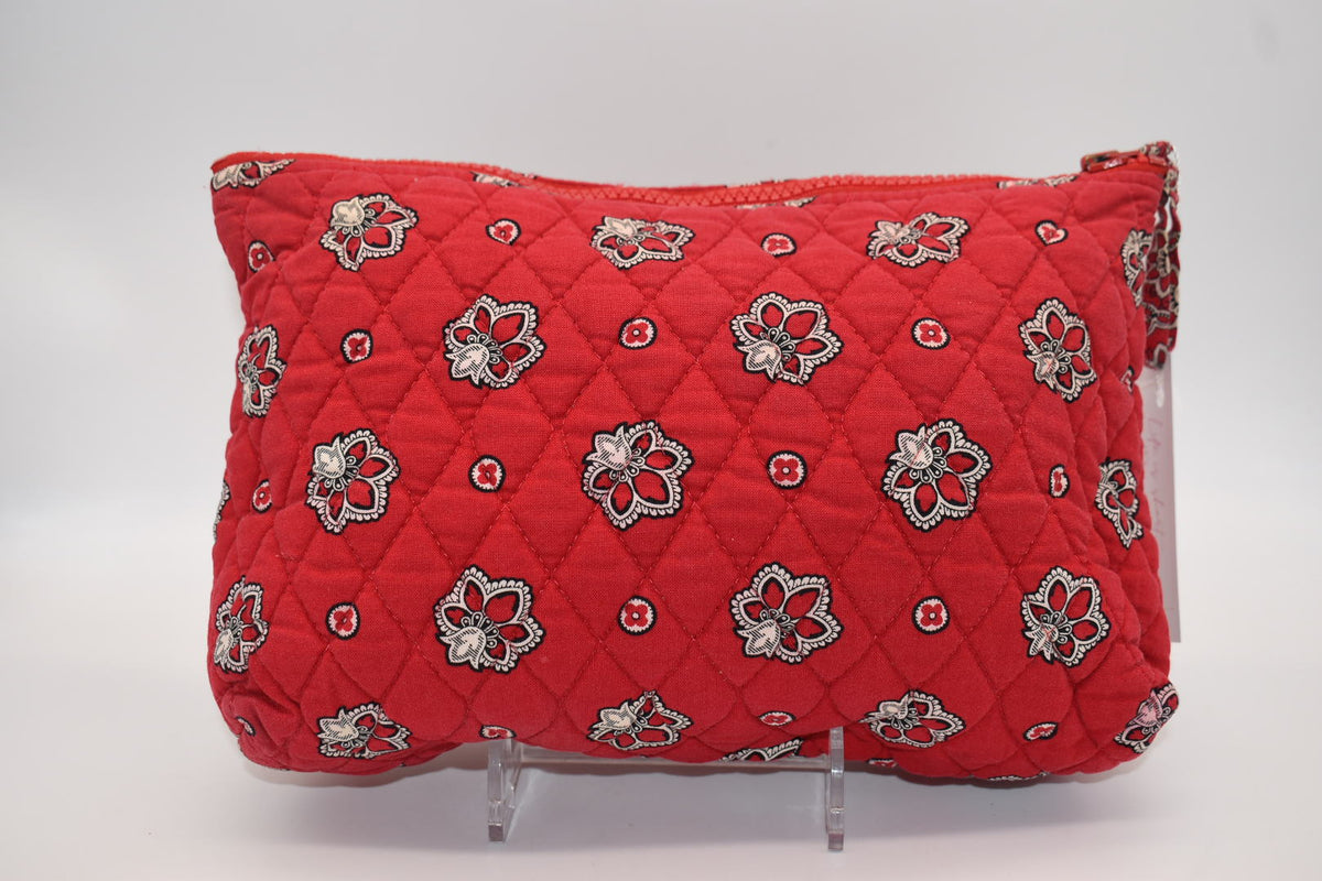 Vera Bradley XL Cosmetic Bag in "Red Bandana" Pattern