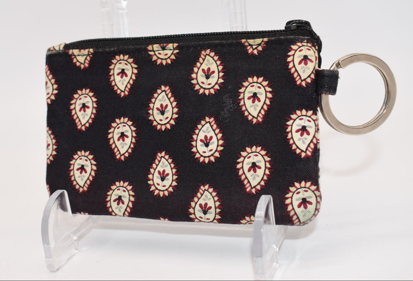 Vera Bradley Zip ID Case in "Classic Black" Pattern