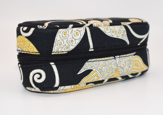 Vera Bradley Cosmetic Brush & Pencil Case in "Yellow Bird" Pattern
