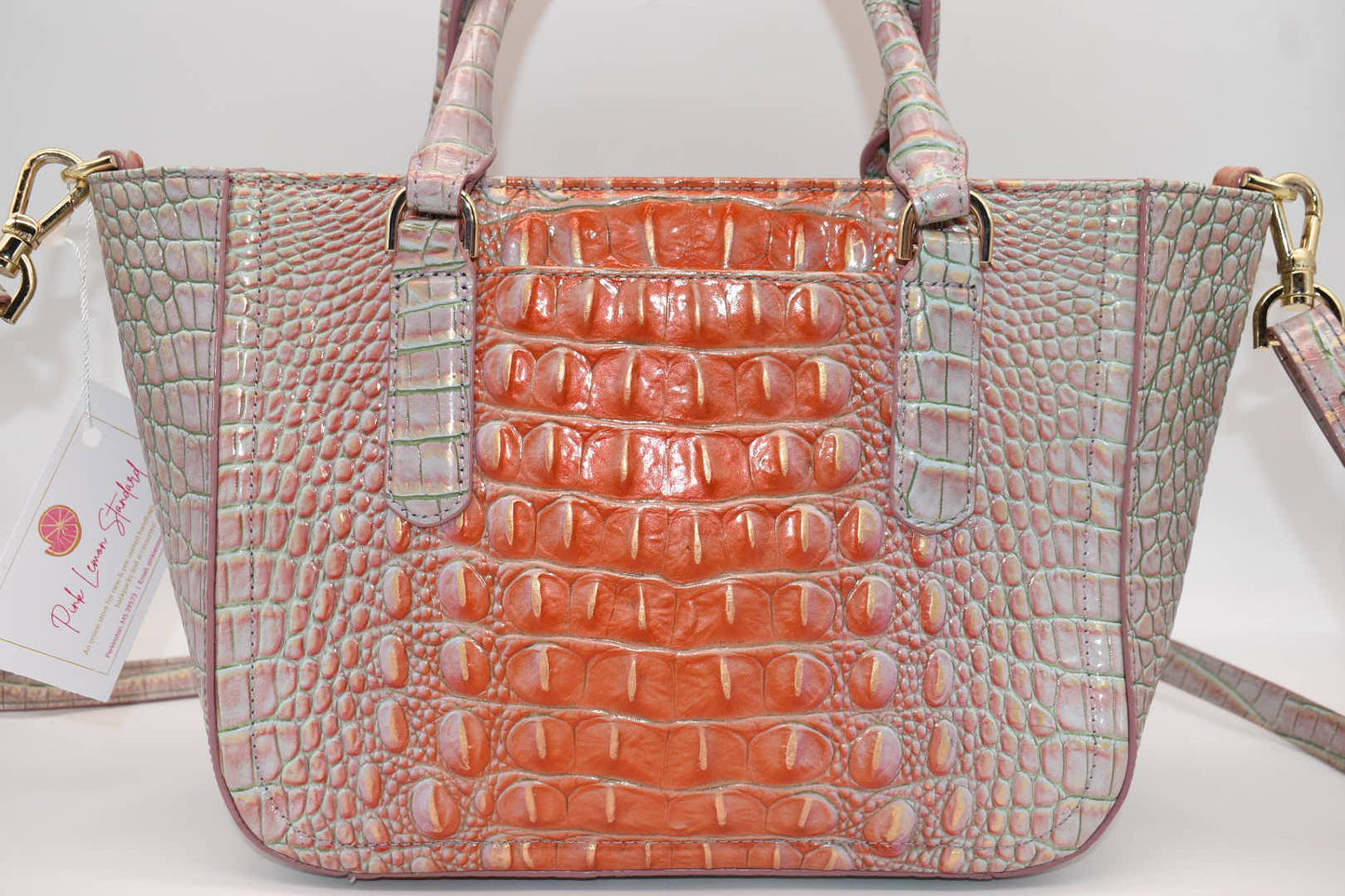 Brahmin Small Ashlee Satchel Bag in Flirty Ombre Melbourne