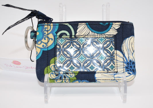 Vera Bradley Zip ID Case in "Mod Floral- Blue" Pattern