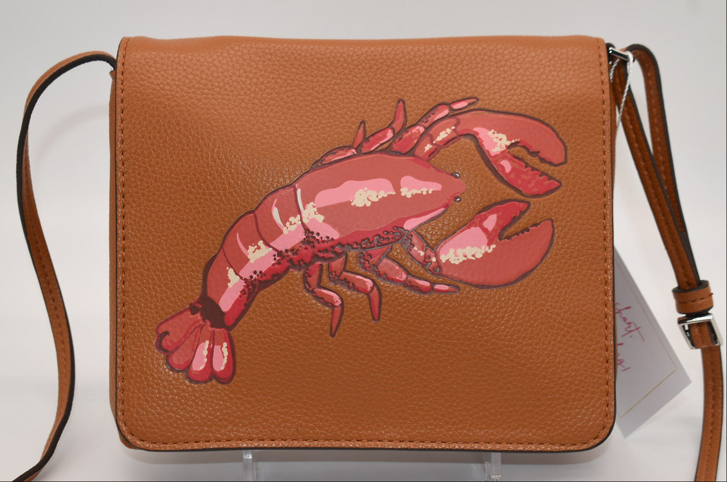 Vera Bradley Small Flap Hipster Crossbody Bag in "Lobster on Roasted Pecan"