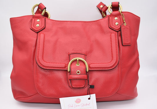 Coach Campbell Carryall Large Satchel Bag in Red
