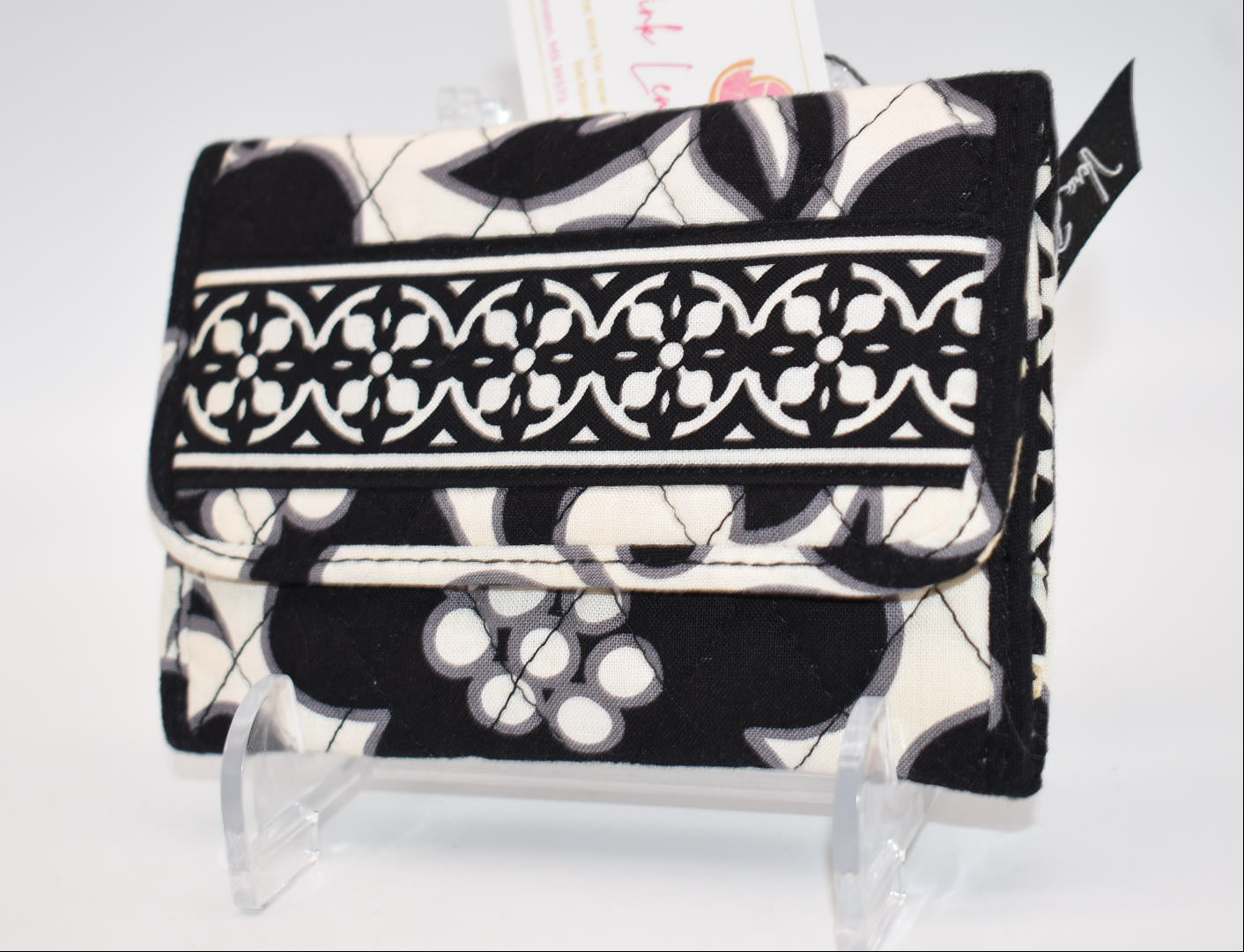 Vera Bradley Compact Trifold Wallet in "Day & Night" Pattern