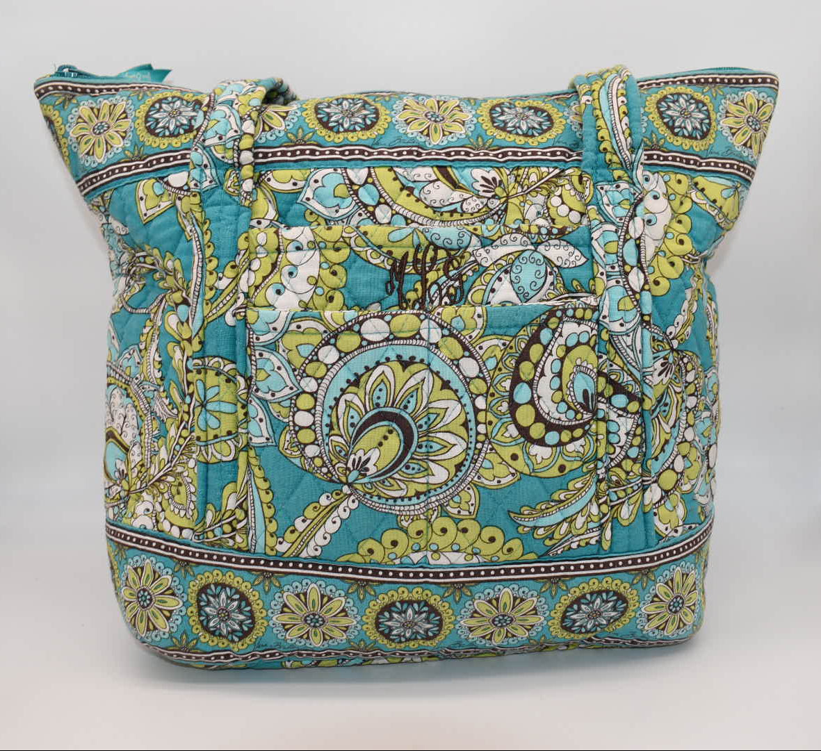 Vera Bradley Villager Tote Bag in "Peacock" Pattern