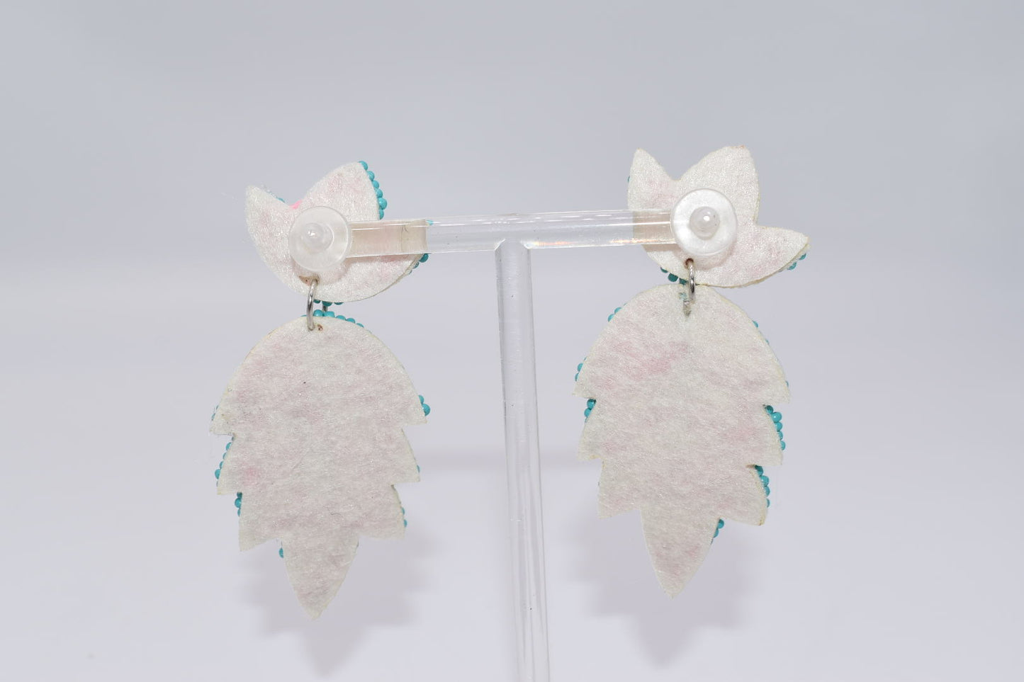 Statement Earrings: Pink & Blue Tropical Drop Earrings