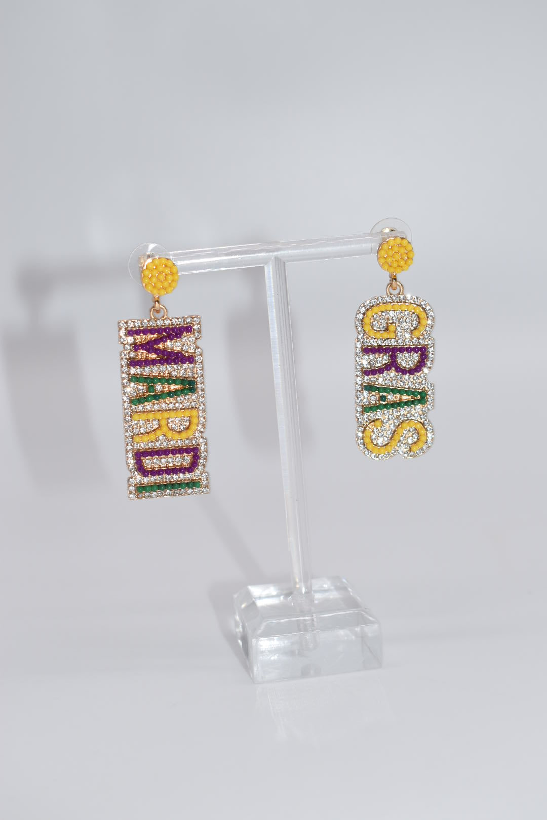 Statement Earrings: "Nothing Beads Mardi Gras" Earrings