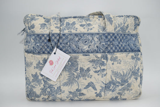 Vera Bradley Diaper Tote Bag in "Blue Toile - 2001" Pattern