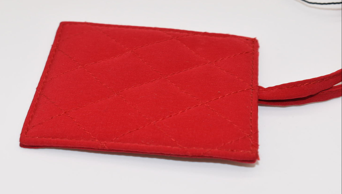 Vera Bradley Microfiber Red Luggage Tag