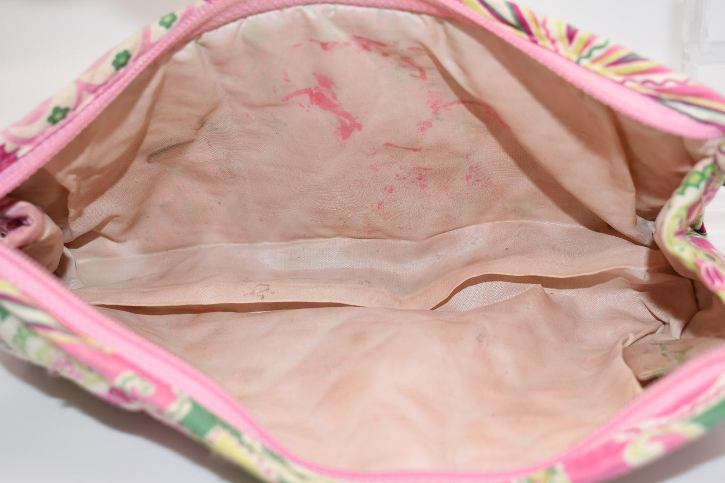 Vera Bradley Cosmetic Zip Bag in "Pinwheel Pink" Pattern