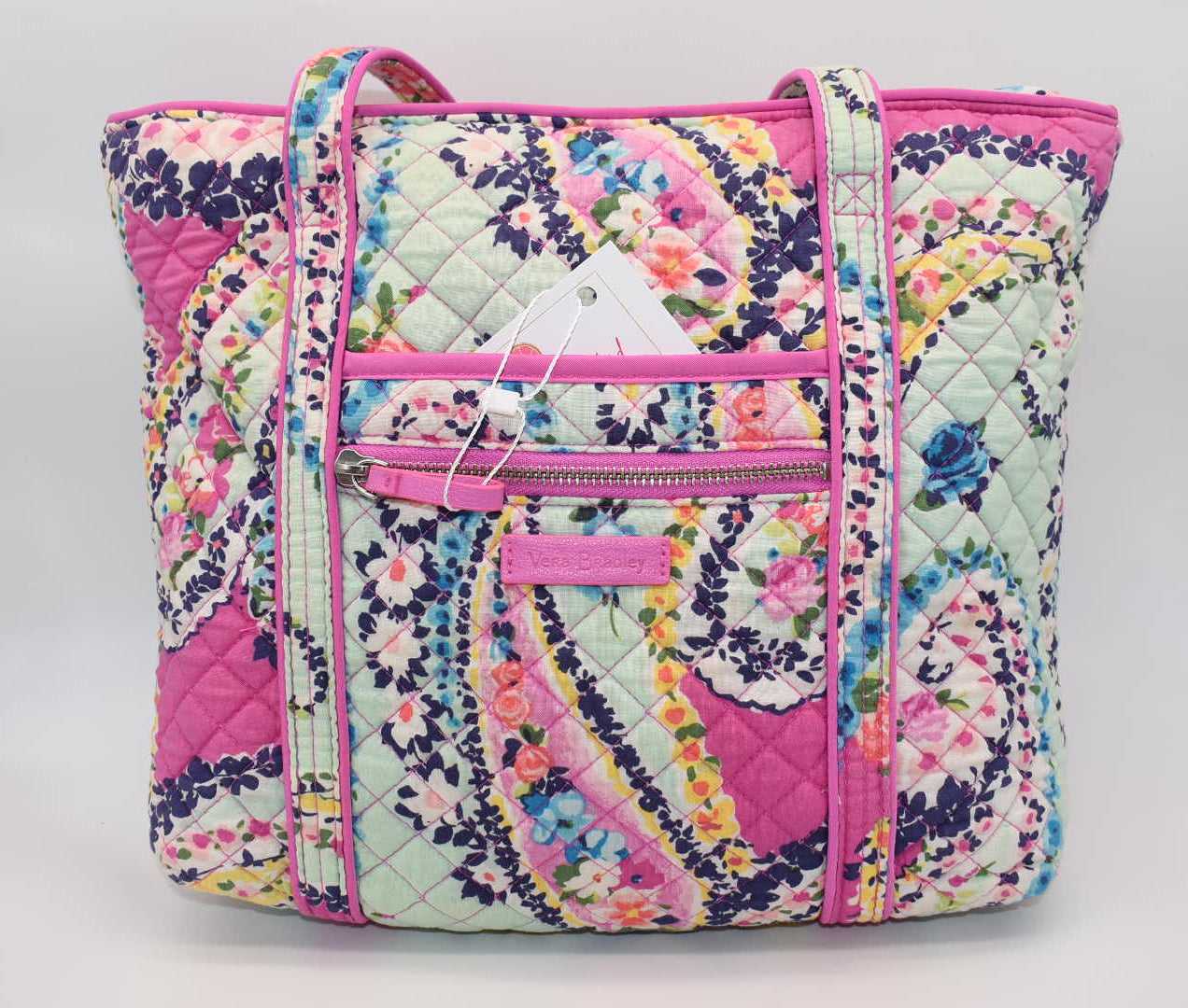 Vera Bradley Iconic Small Vera Tote Bag in "Wildflower Paisley" Pattern