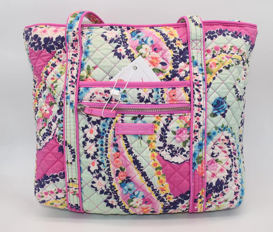 Vera Bradley Iconic Small Vera Tote Bag in "Wildflower Paisley" Pattern