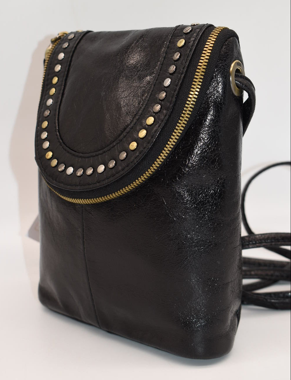 HOBO INTL Fern Studded Crossbody Bag in Black