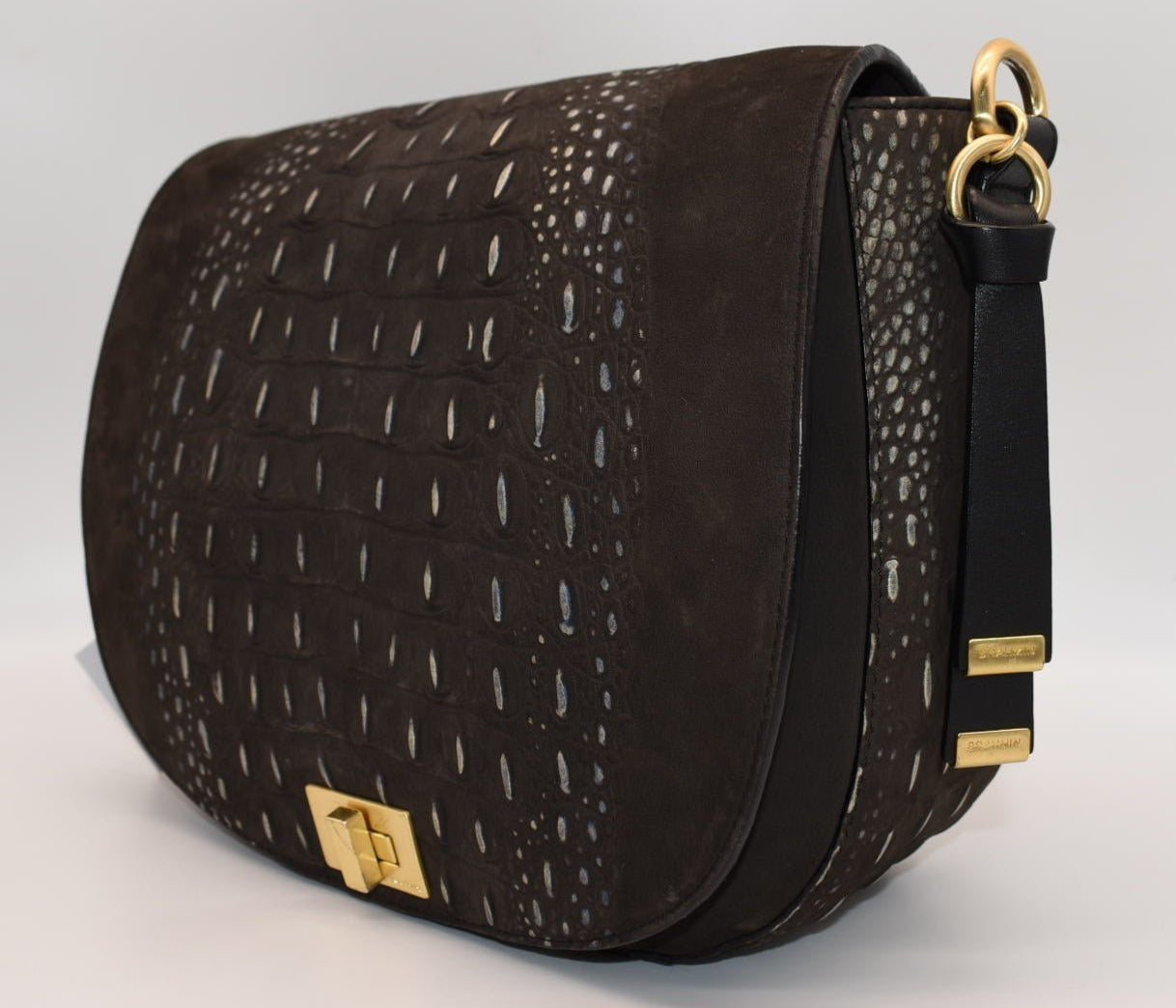 Brahmin Sonny Crossbody Bag in Iron Wilminton Graphite