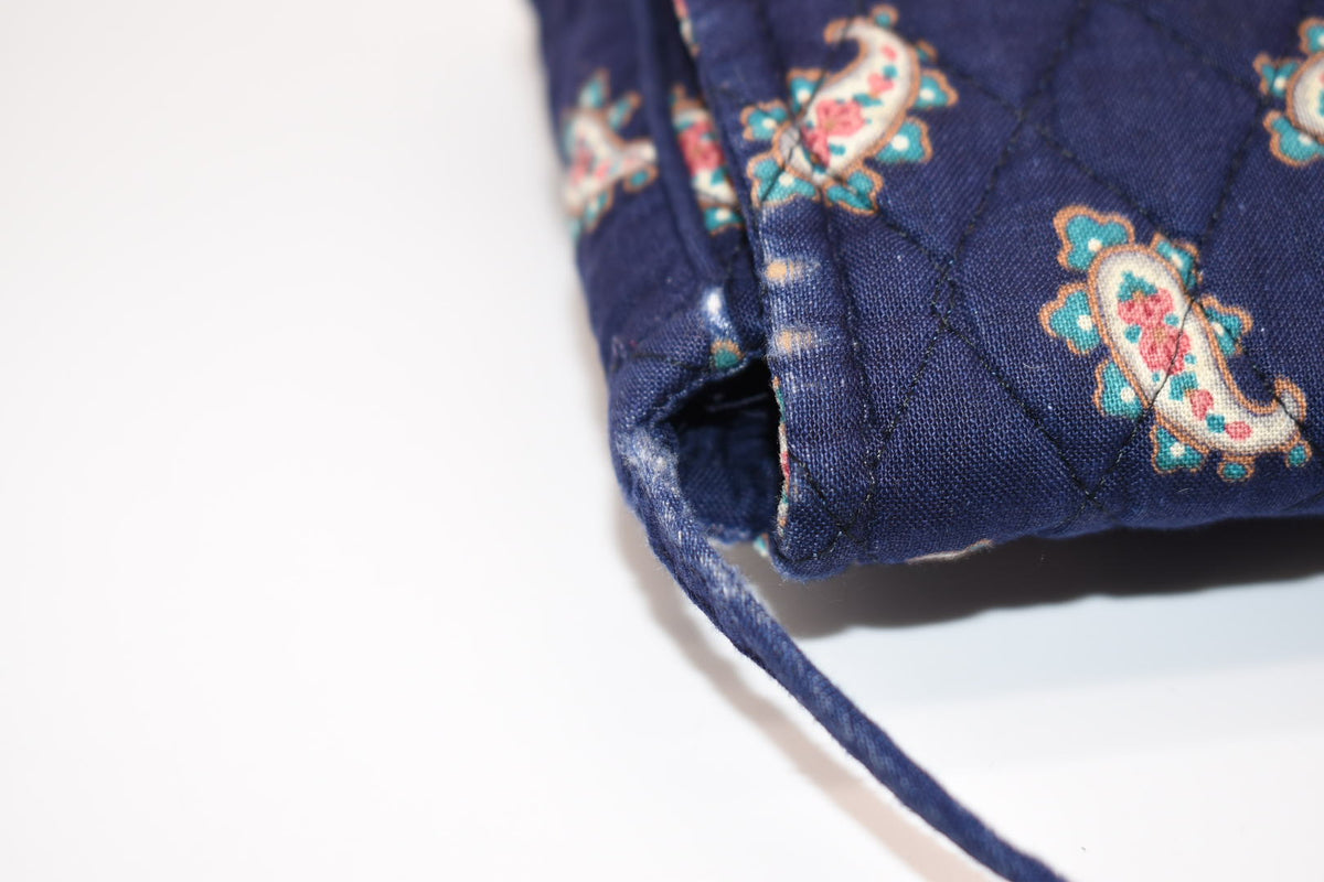 Vintage Vera Bradley Small Crossbody Bag in "Navy -1991" Pattern