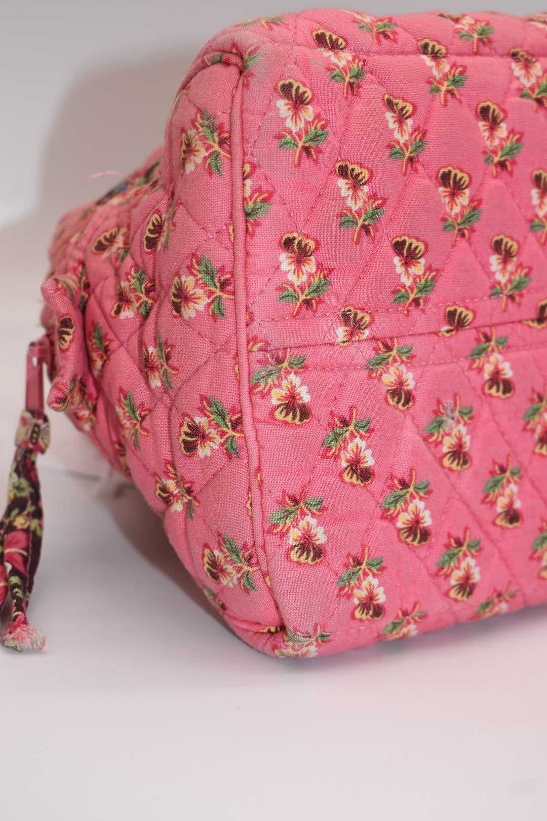 Vera Bradley Small Bowler Satchel Bag in "Pink Pansy" Pattern
