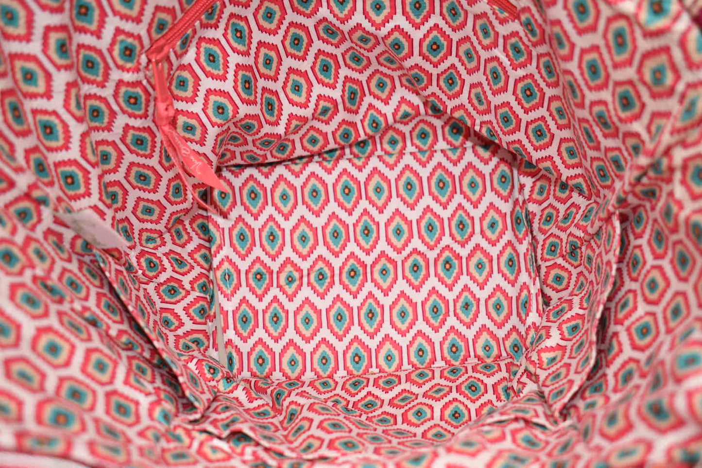 Vera Bradley Side By Side Tote Bag in "Call Me Coral" Pattern