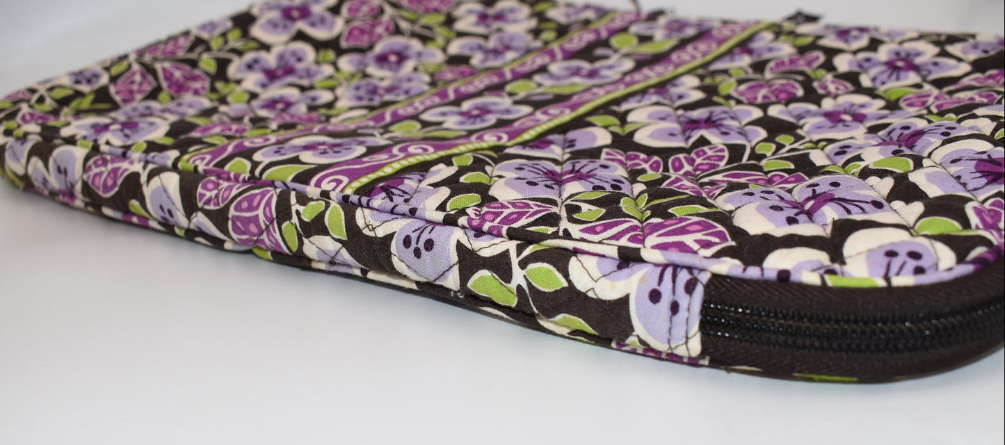 Vera Bradley 17" Laptop Sleeve in "Plum Petals" Pattern