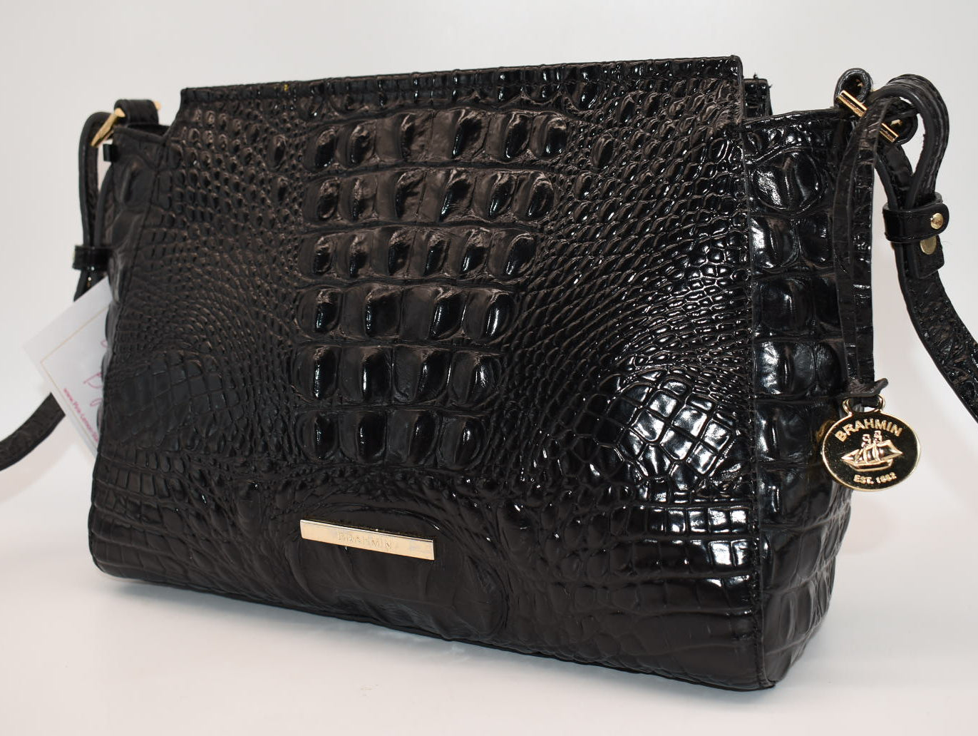 Brahmin Hillary Crossbody Bag in Black Melbourne