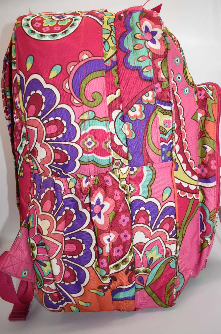 Vera Bradley XL Lighten Up Campus Backpack in "Pink Swirls" Pattern