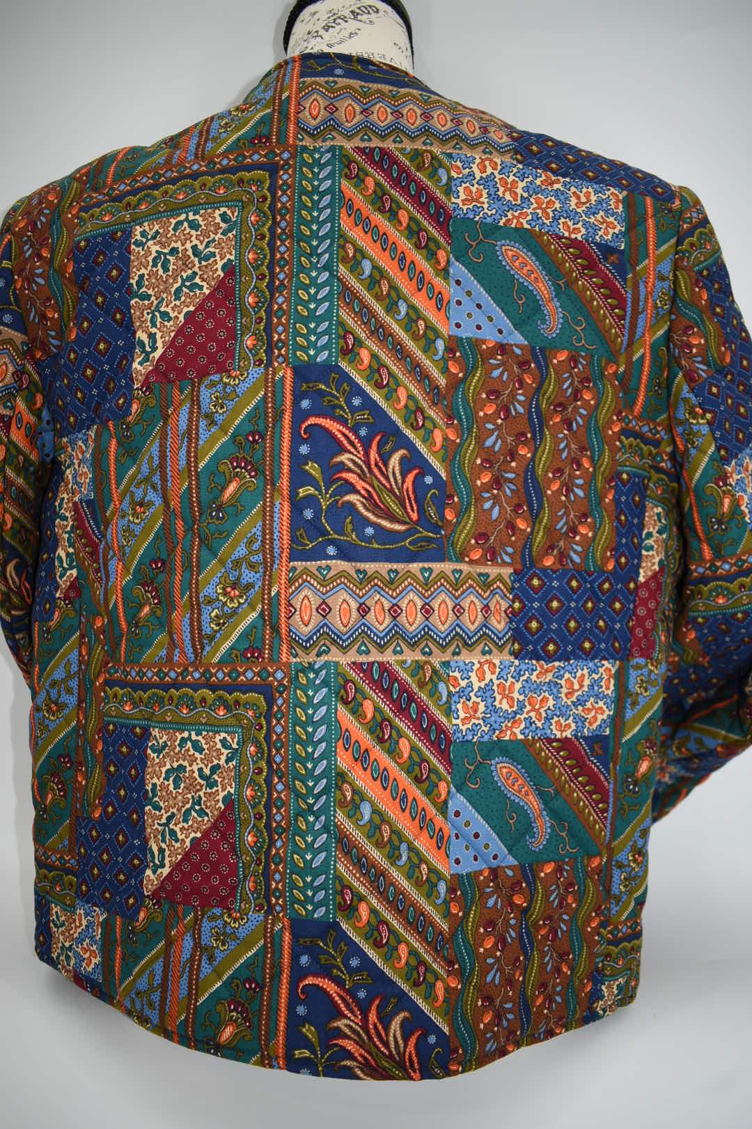 Vintage Vera Bradley Large Quilted Jacket in "Medley -1994" Pattern