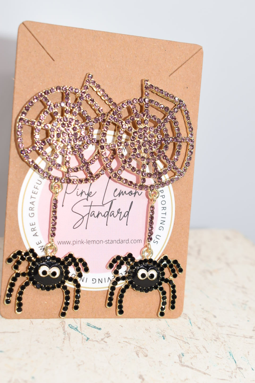 Statement Earrings: Wonderful Web & Shiny Spider Rhinestone Earrings