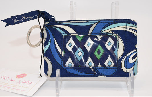 Vera Bradley Zip ID Case in "Mediterranean Blue " Pattern