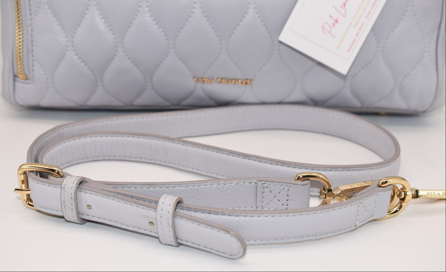 Vera Bradley Quilted Leather Marlo Satchel Bag in Ice Blue