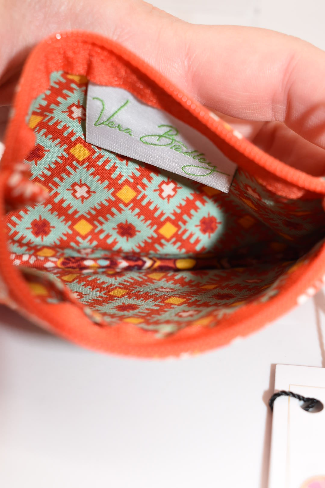 Vera Bradley Clip Zip ID Case in "Paprika" Pattern