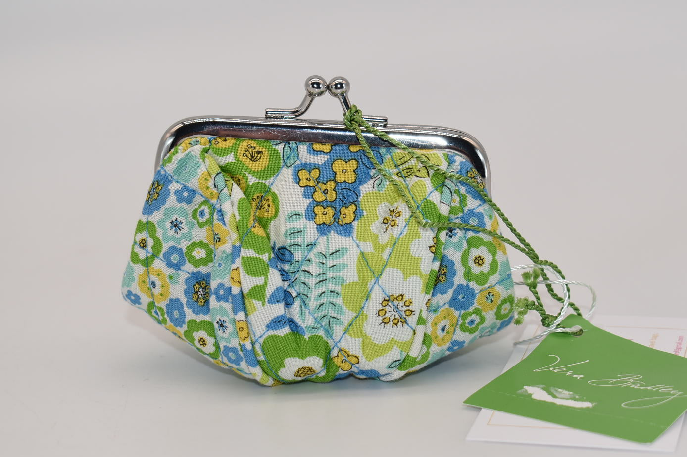 Vera Bradley Petite Kisslock Pouch in "English Meadow" Pattern