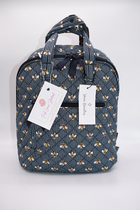 Vera Bradley Mini Totepack Bag in "Bees Navy" Pattern