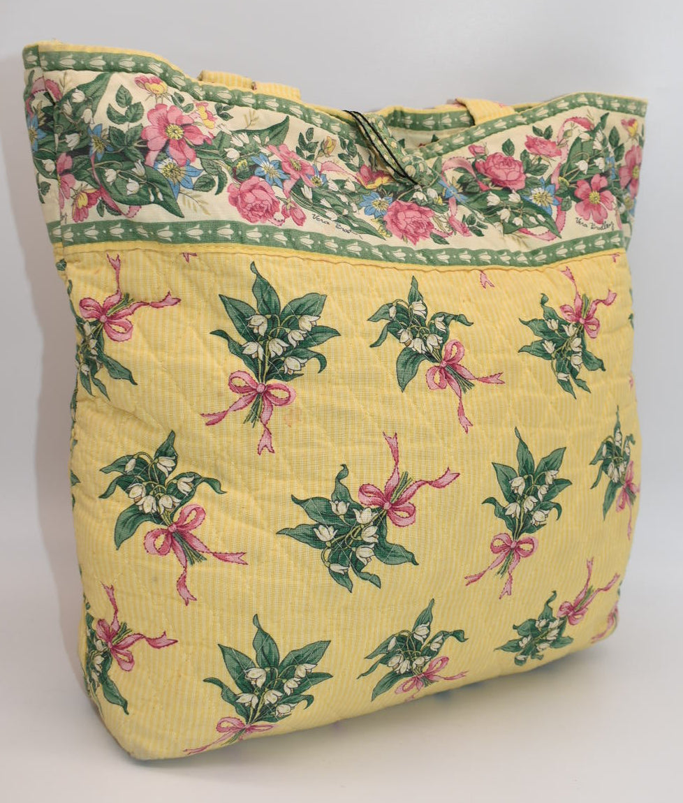 Vera Bradley Quilted Cotton Tote Bag in "New Hope -Yellow" Pattern