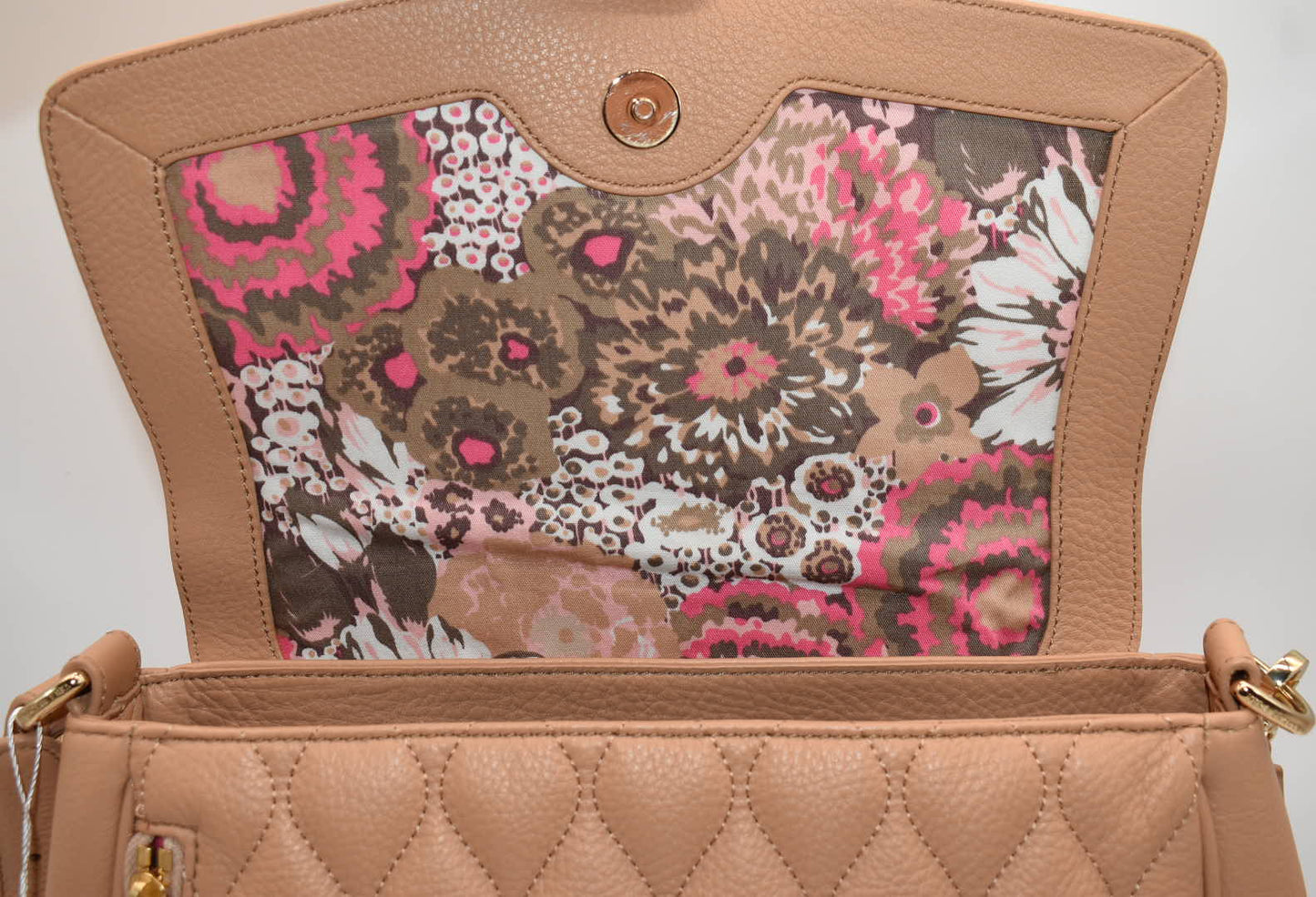 Vera Bradley Cara Convertible Shoulder / Crossbody Bag in Quilted Leather