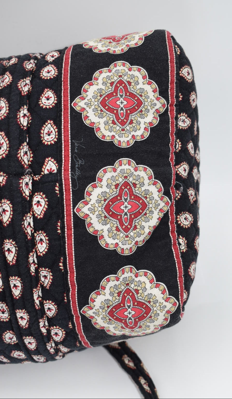 Vera Bradley Medium Duffel Bag in "Classic Black" Pattern