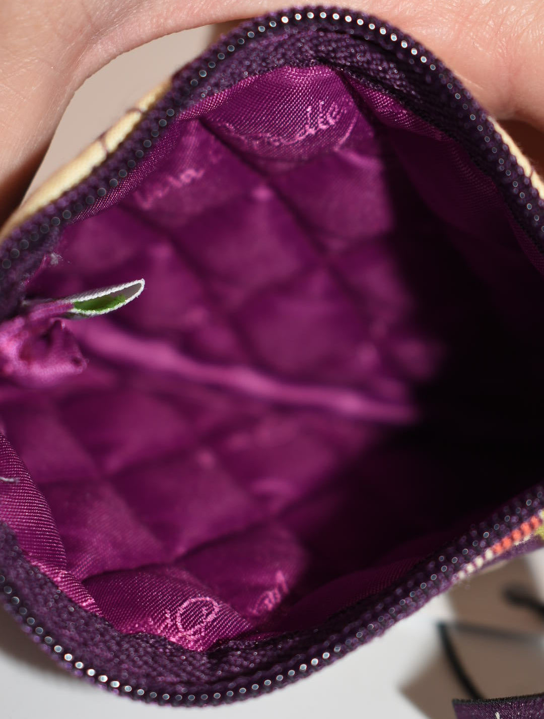 Vera Bradley Zip Coin Pouch in "Plum Crazy" Pattern