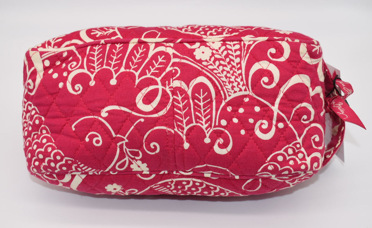 Vera Bradley Cosmetic Travel Zip Bag in "Twirly Bird Pink" Pattern
