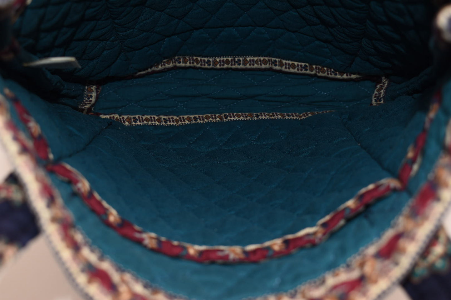 Vintage Vera Bradley Small Tote Bag in "Navy-1991" Pattern