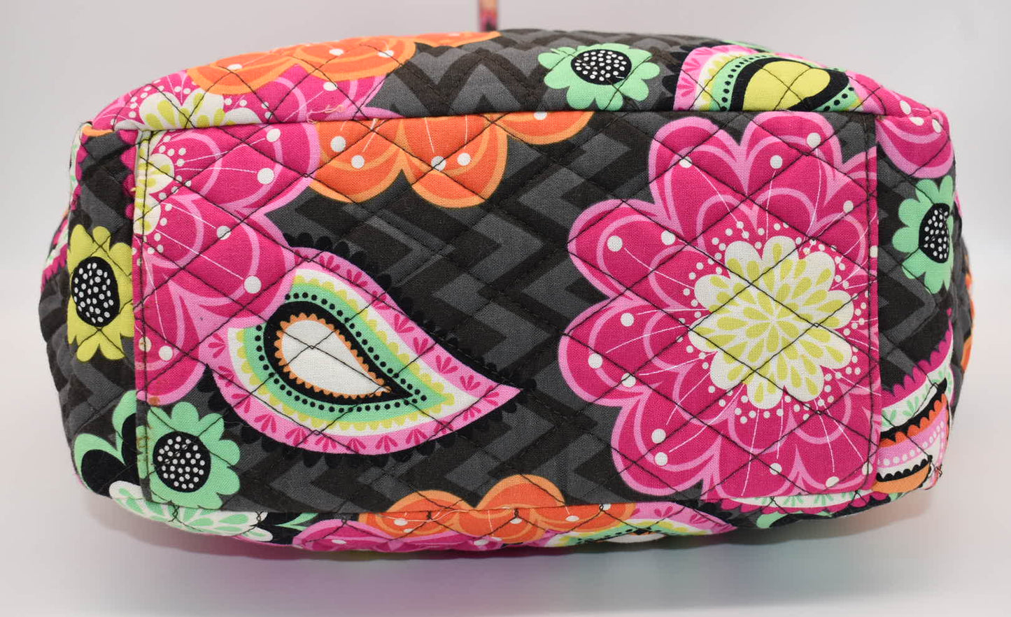 Vera Bradley Large Crescent Shoulder Handbag in "Ziggy Zinnia" Pattern