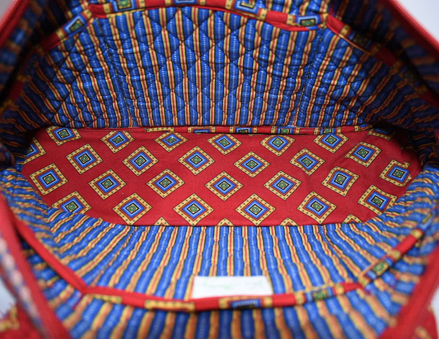 Vera Bradley Large Betsy Shoulder Bag in "Villa Red" Pattern