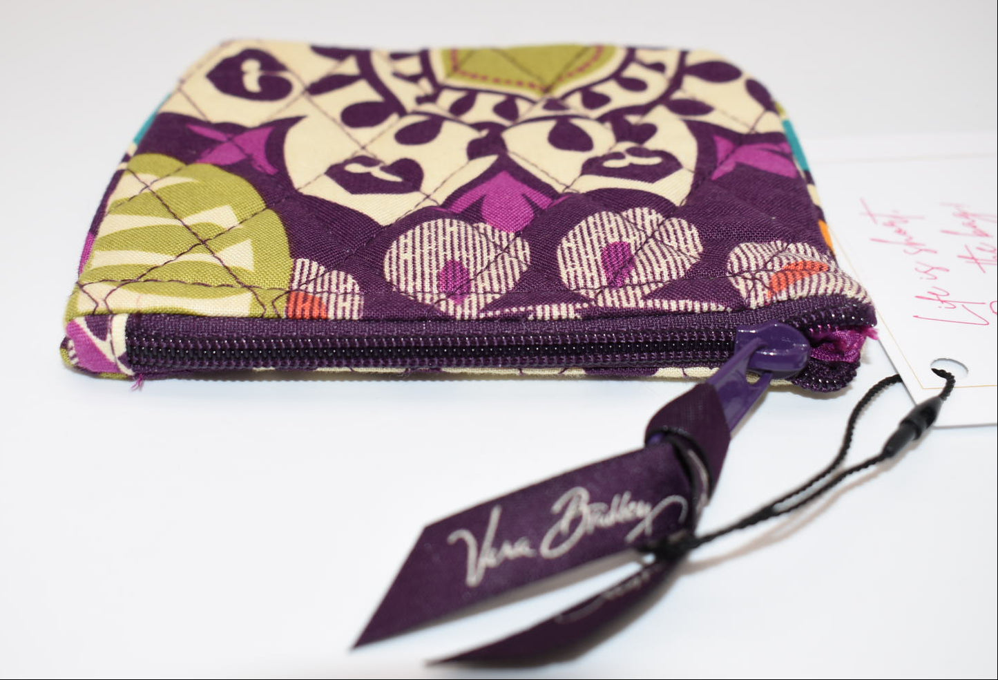 Vera Bradley Zip Coin Pouch in "Plum Crazy" Pattern