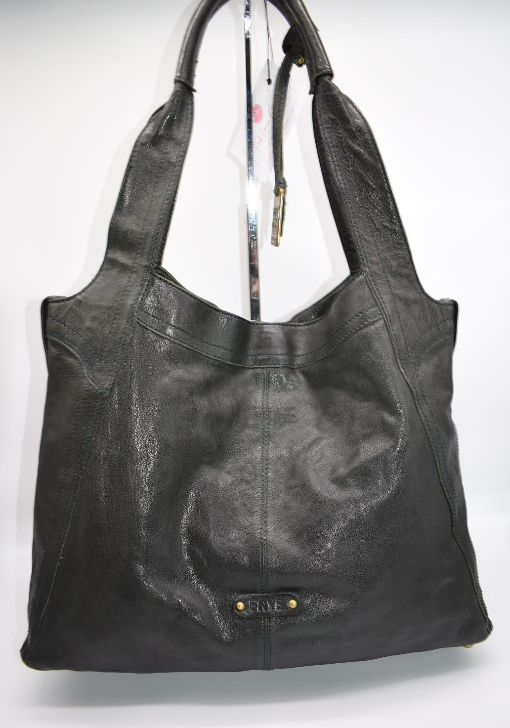 Frye Black Leather Alex Softy Slouch Shoulder Bag