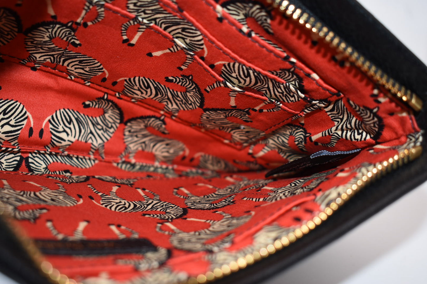 Vera Bradley Mia Leather Wristlet in "Uptown Stripes" Pattern