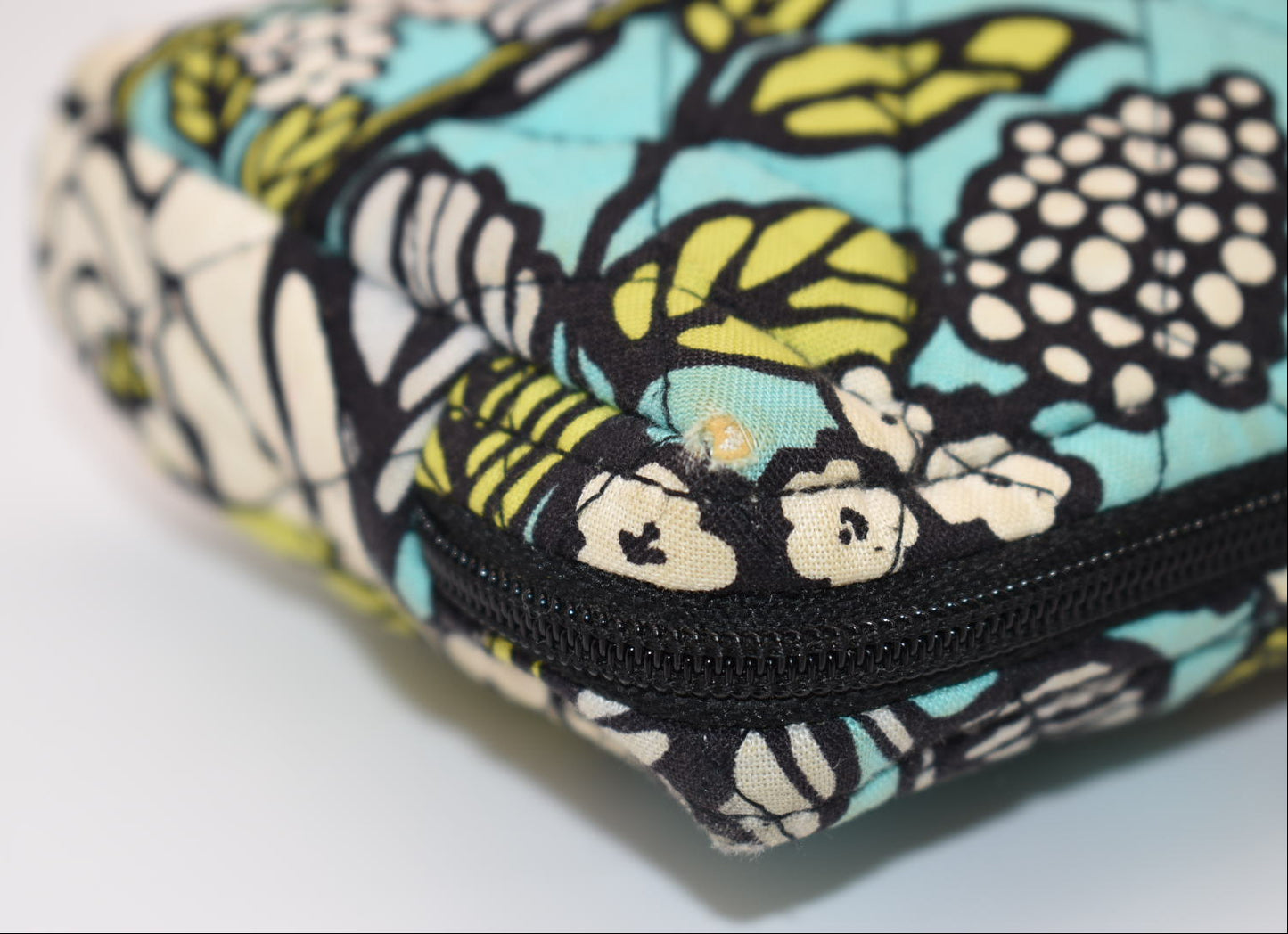 Vera Bradley Medium Cosmetic Bag in "Slate Blooms" Pattern