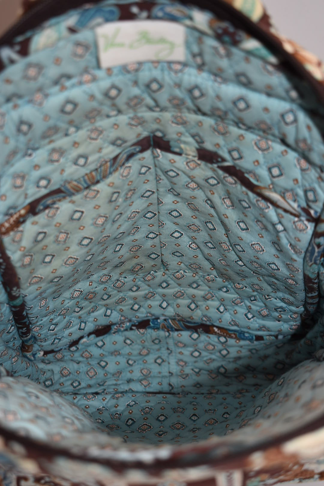 Vera Bradley Small Quilted Cotton Backpack in "Java Blue" Pattern