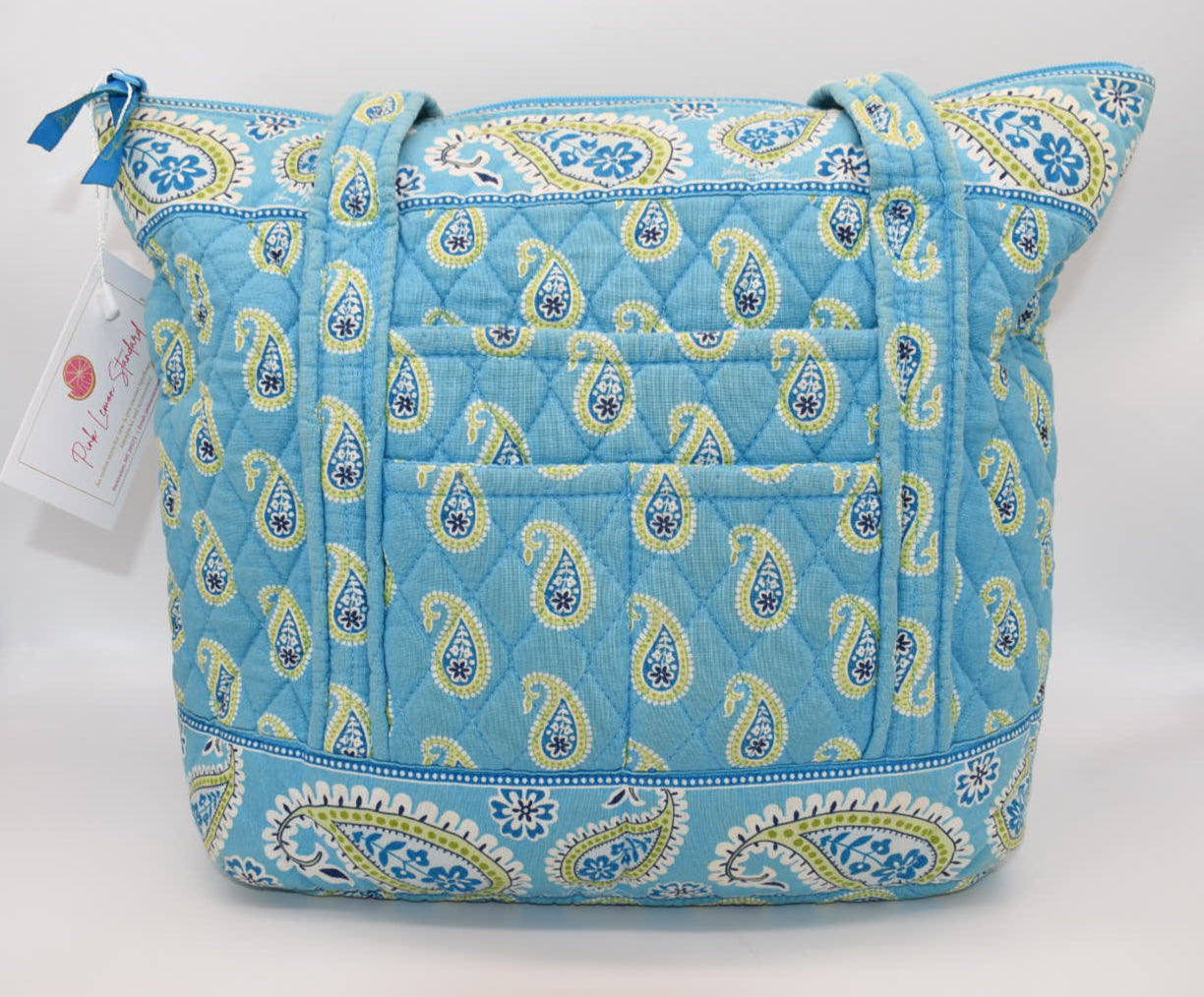 Vera Bradley Villager Tote Bag in "Bermuda Blue" Pattern