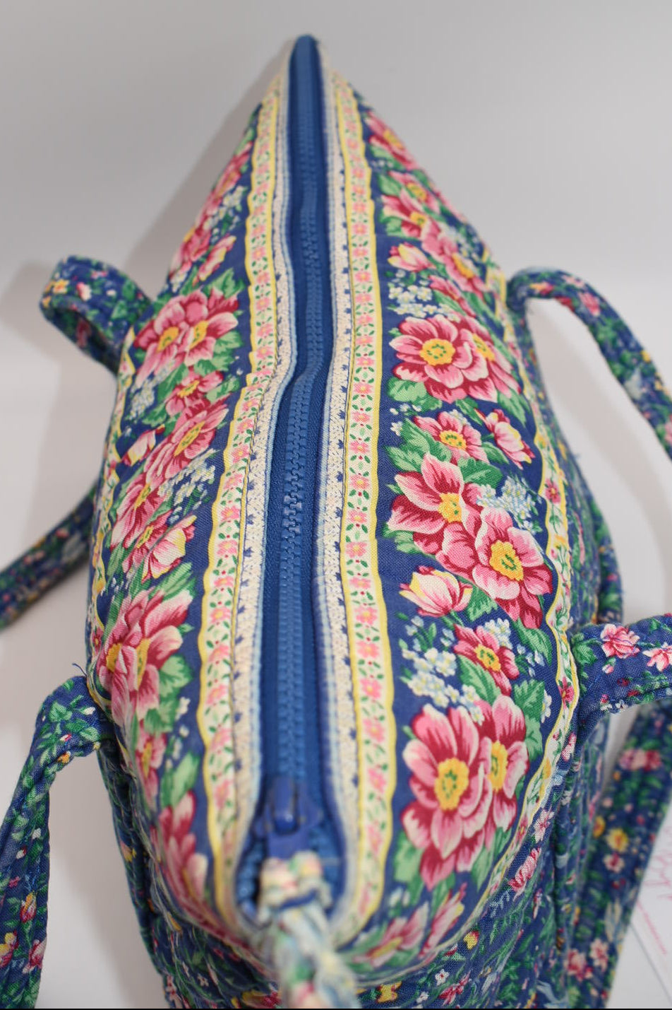 Vintage Vera Bradley Paddy Tote Bag in "Bluebird-1998" Pattern