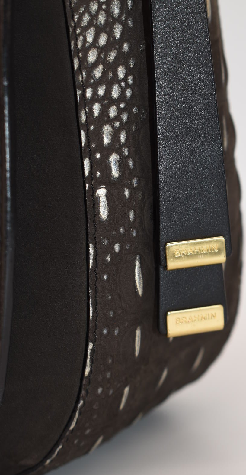 Brahmin Sonny Crossbody Bag in Iron Wilminton Graphite