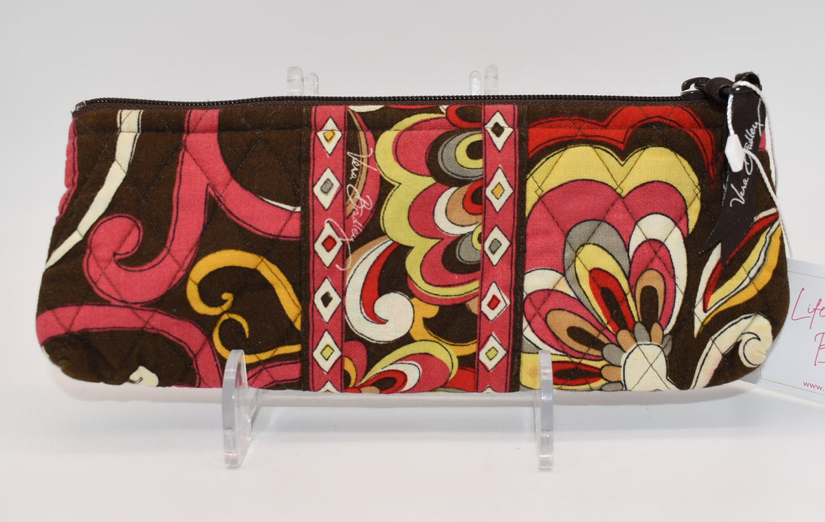 Vera Bradley Cosmetic Brush and Pencil Zip Pouch in "Pucchini" Pattern