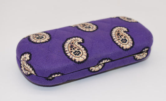 Vera Bradley Hard Clamshell Eyewear Case in "Bandana -Purple" Pattern
