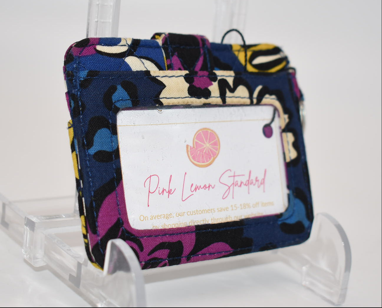 Vera Bradley Card Case Wallet in "African Violet" Pattern